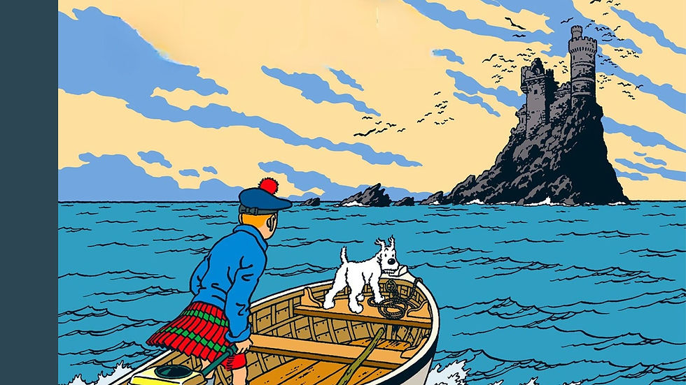 Couverture de la BD "Tintin et L'île Noire" de Hergé