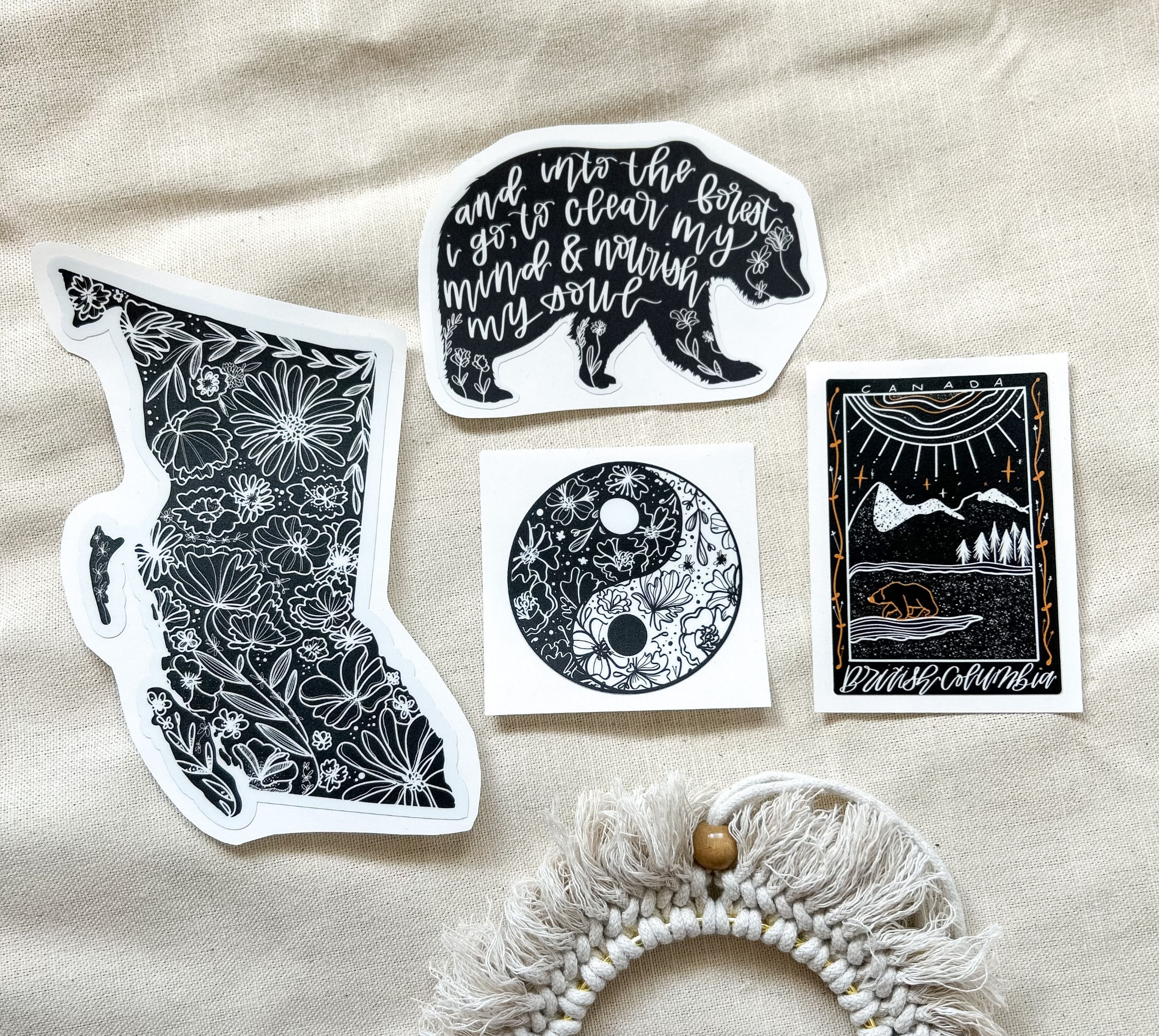 " FLOWERIFIC BC " Sticker pack (4pack)