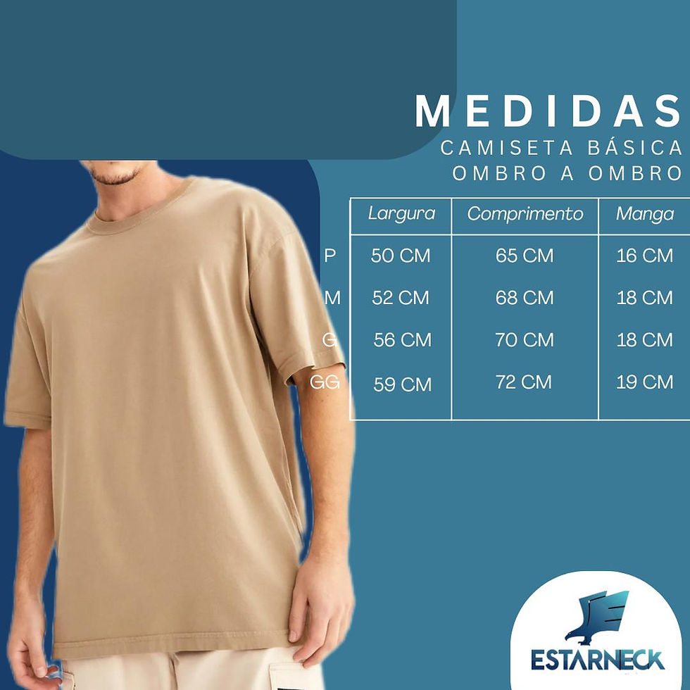 Miniatura: Camiseta 100% Algodão fio 30.1 Penteada, Costura Ombro a Ombro