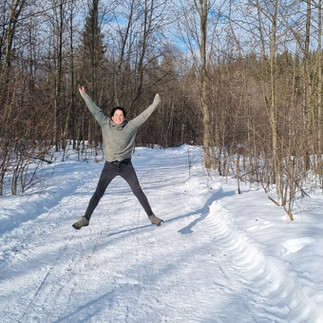 עוד קפיצה בטיול שלג לאורך נהר ביאלקה BIALKA