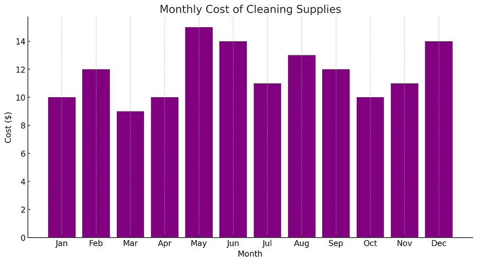 Monthly Cost of Cleaning Supplies