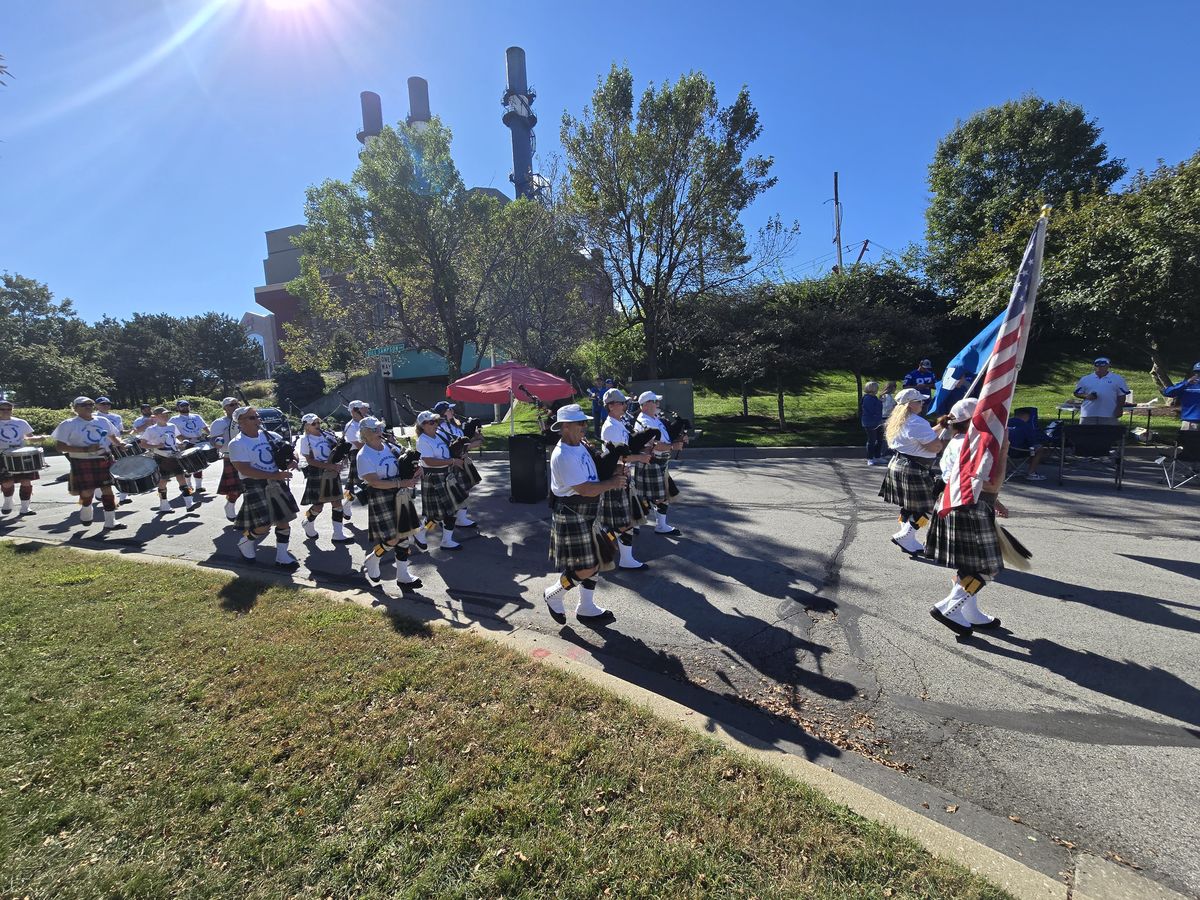 All of a sudden a bunch of bag pipers came by