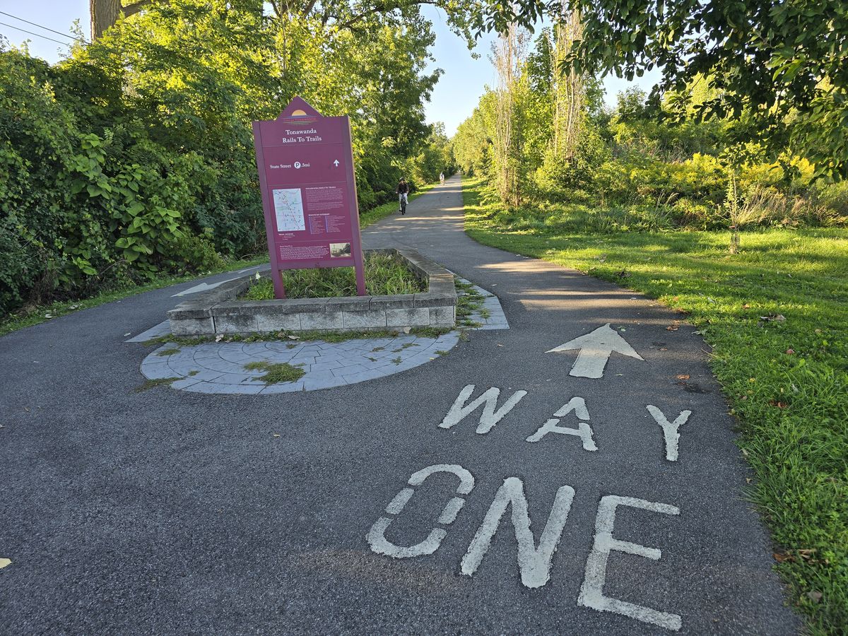 This is the start of the Tonawanda rail-trail, and it was very pretty.
