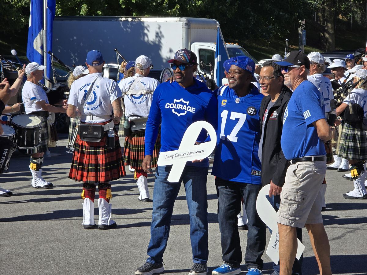 On this day they had a cancer awareness group there with a booth setup