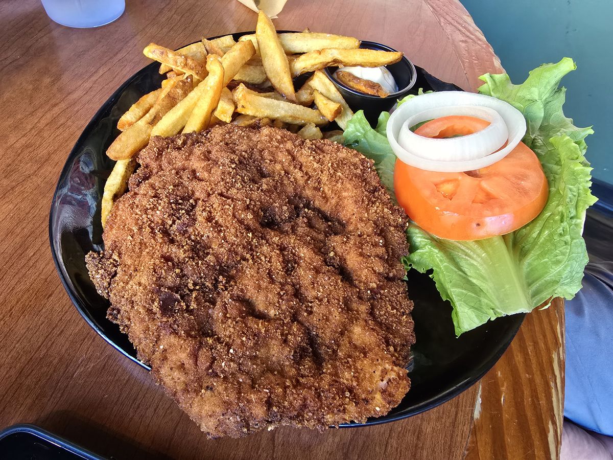 Eric got the breaded tenderloin.