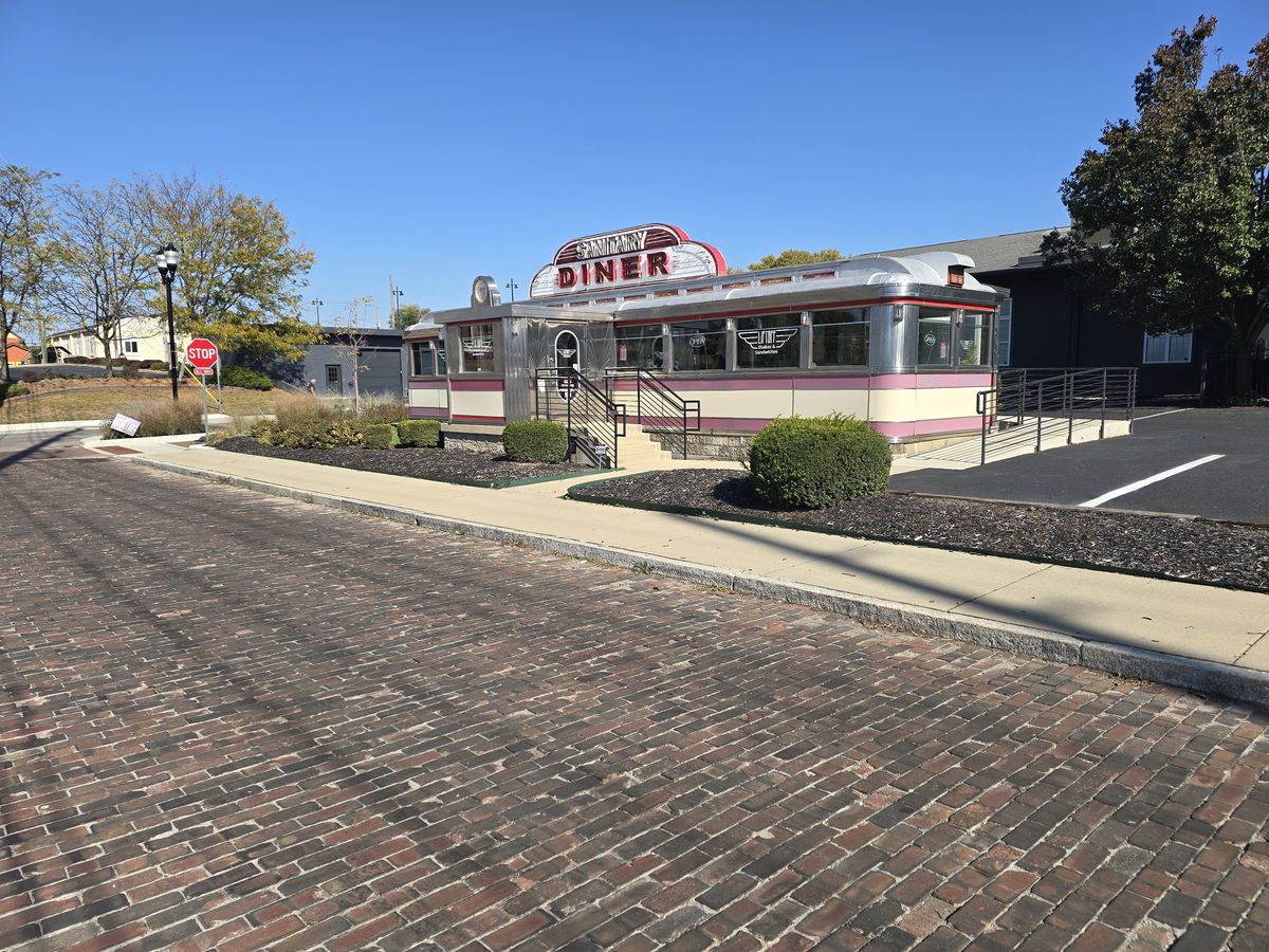 Another cobblestone street with a very cool-looking historic restaurant. It's called Sanitary Diner, which is rather amusing. One would hope any diner is sanitary.
