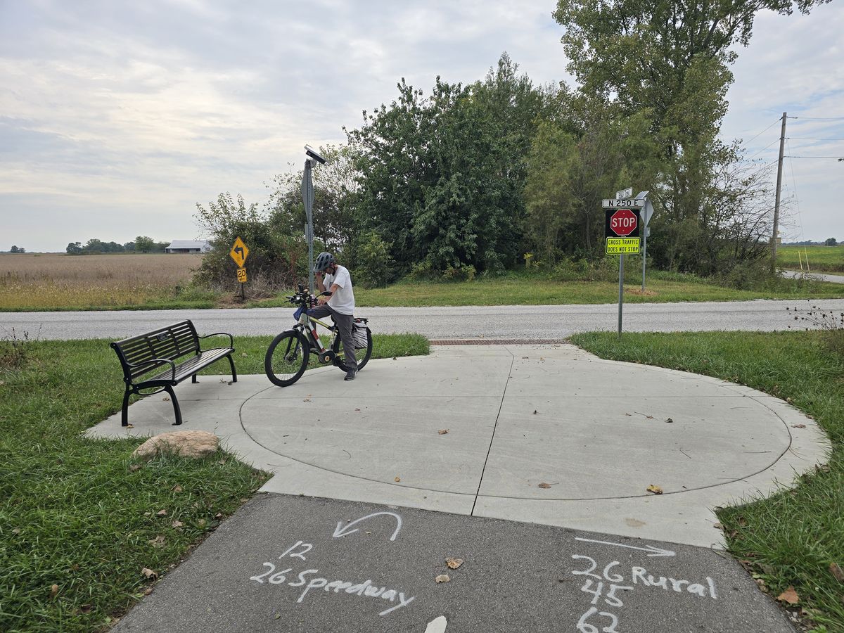 The current end of the trail west of Brownsburg.