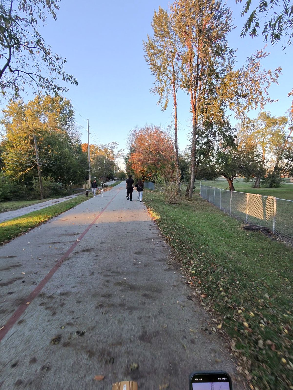 On the Monon Trail headed north toward the Broad Ripple area of Indy.