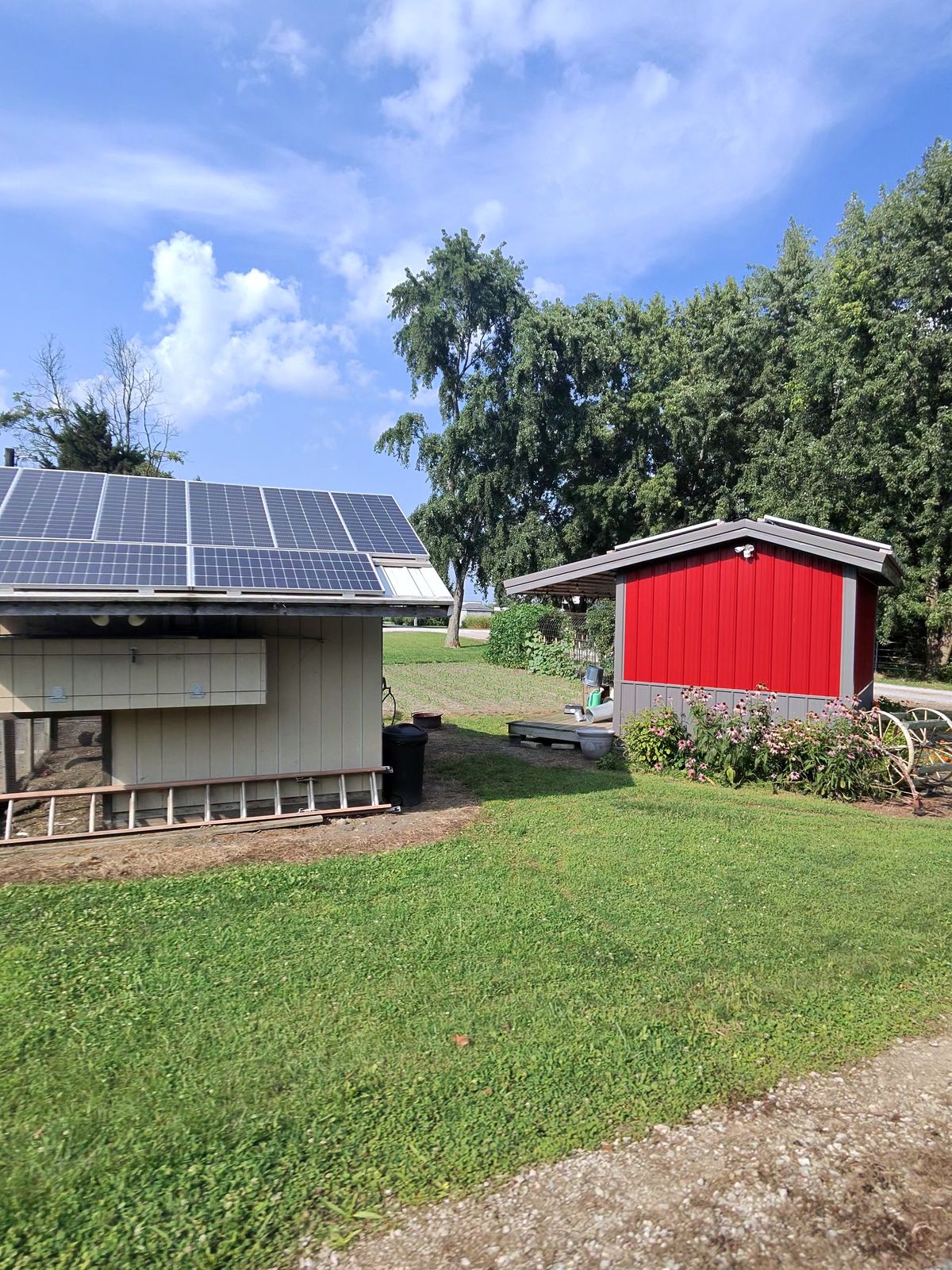 This guy had built a solar powered chicken coop