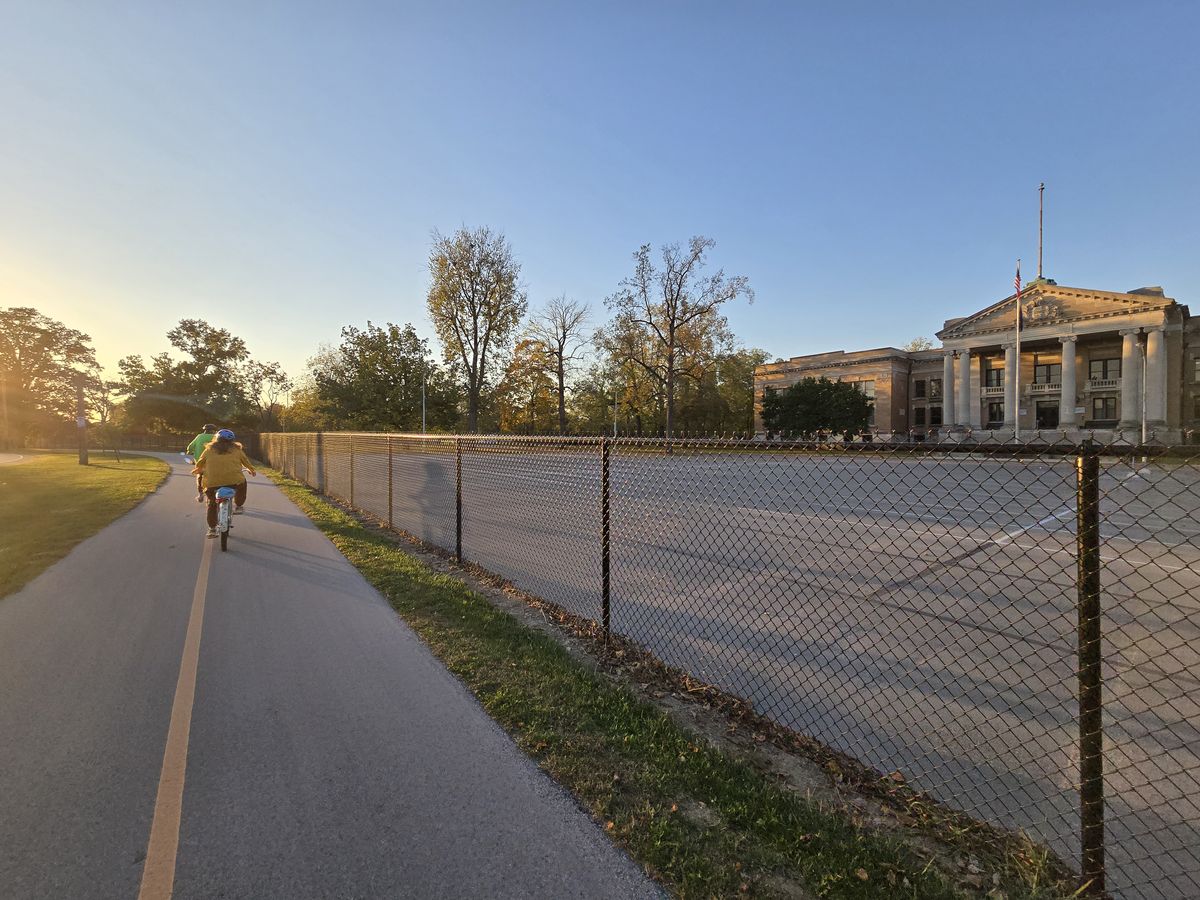 Passing Indiana School for the Deaf, and the building in which Cara's mother used to teach.