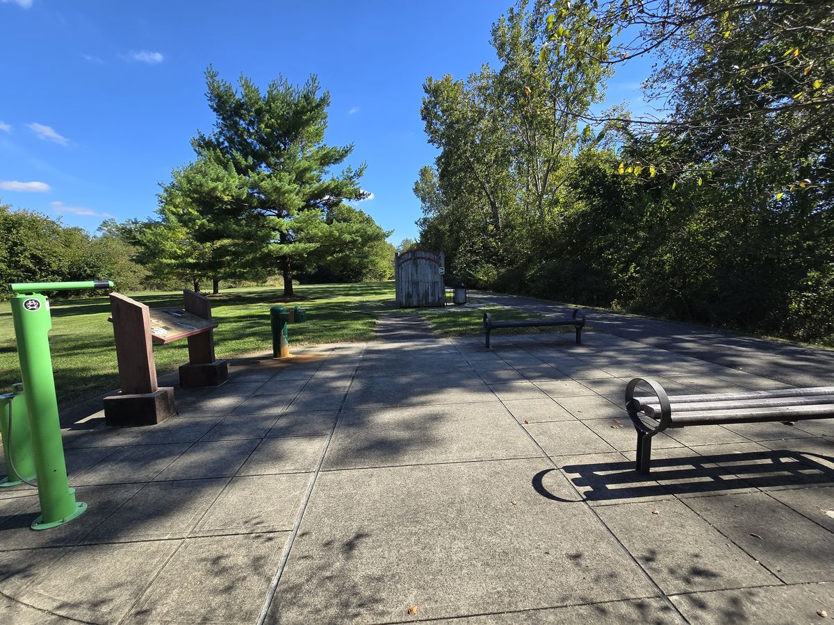 The trail is nice with lots of benches and informational plackards.