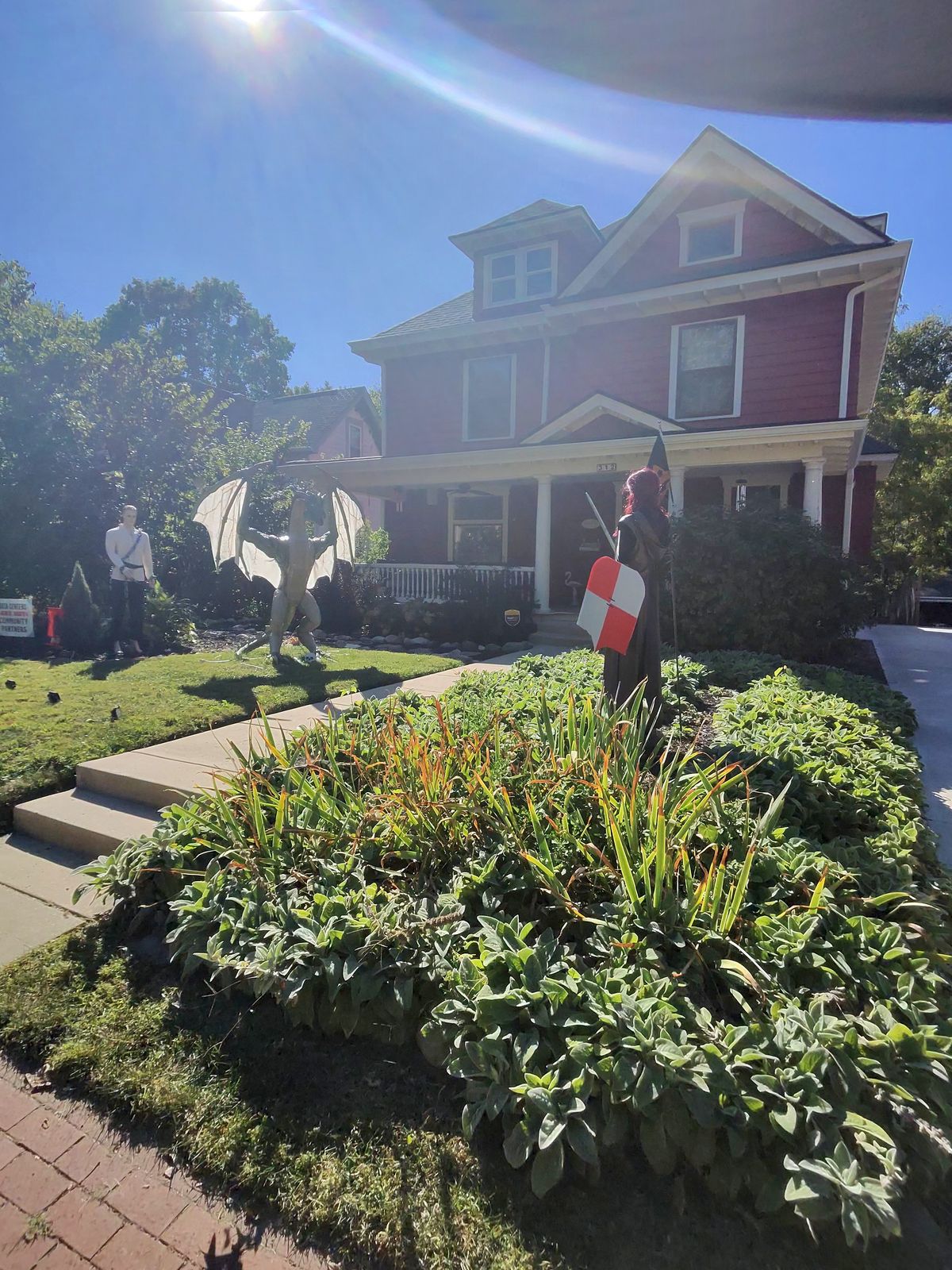 Lots of yards had already decorated.