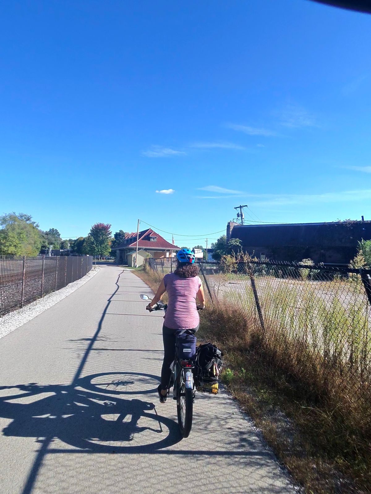 In the distance is the old train station.