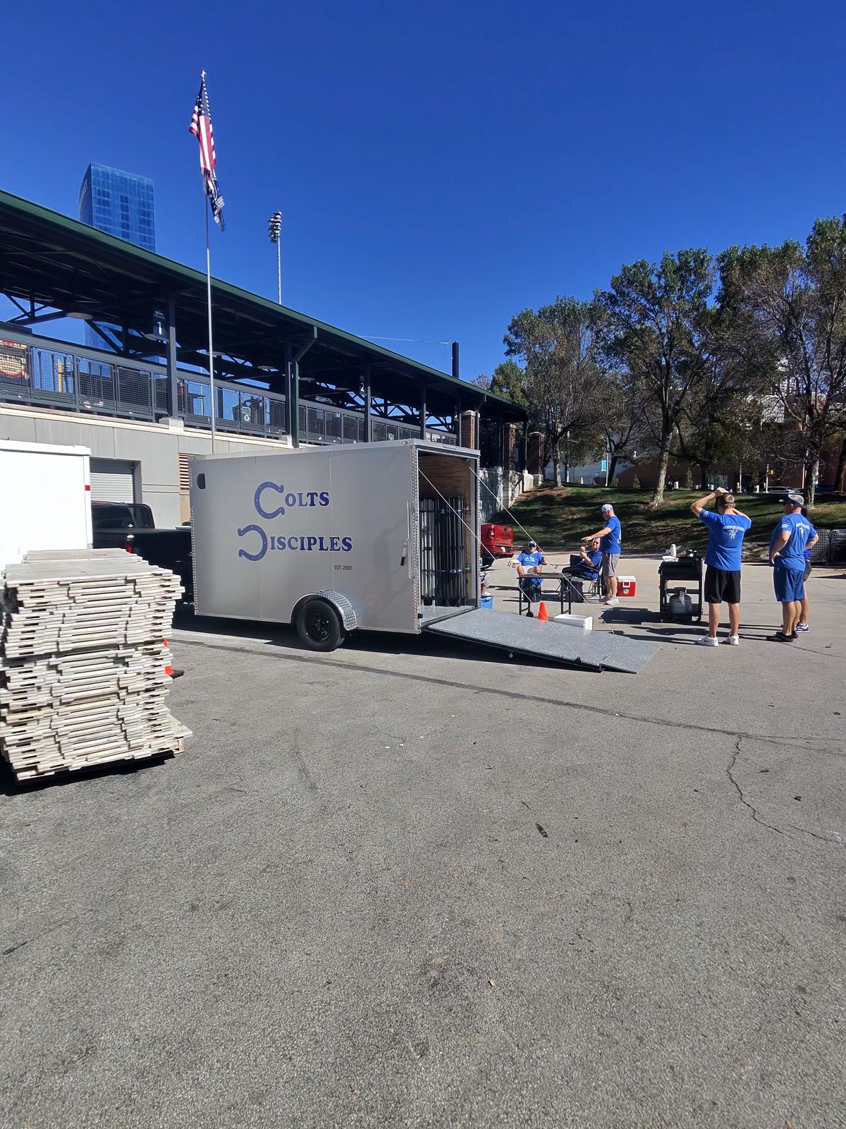 What is great is that these guys have special trailers so they can store their tailgates