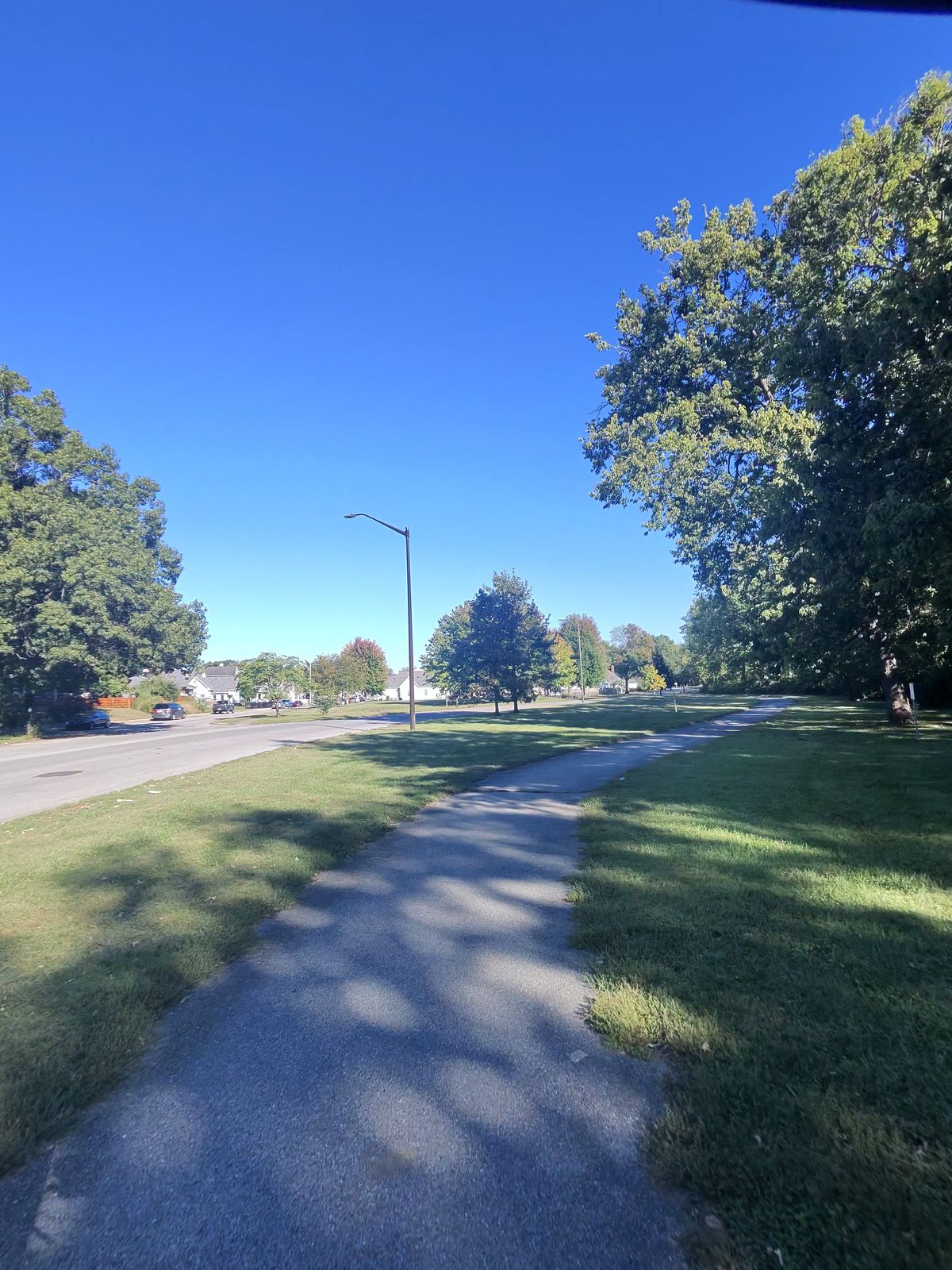 This is very typical of the Pleasant Run Trail, it is not a rails to trail.