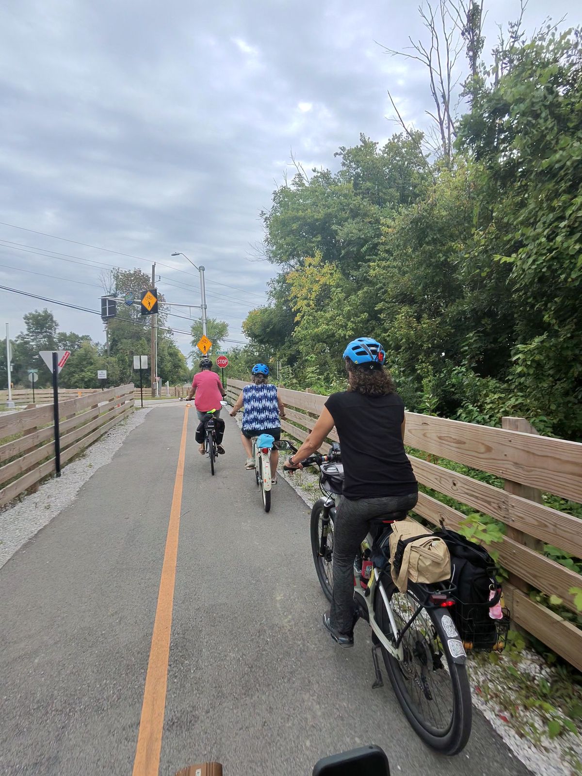 There are a few road crossings, but there are buttons to press to conjure up a traffic light.