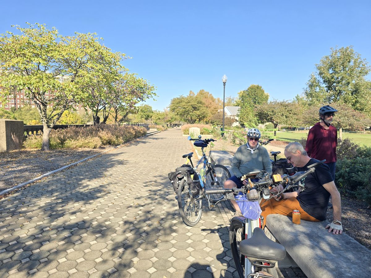 Our last break spot on the Fall Creek Trail, headed back to our friend's house.