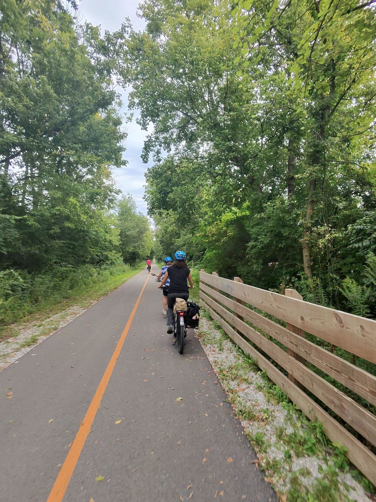 Obviously the trail is smooth and nice. It is brand new. This section just got completed last year.