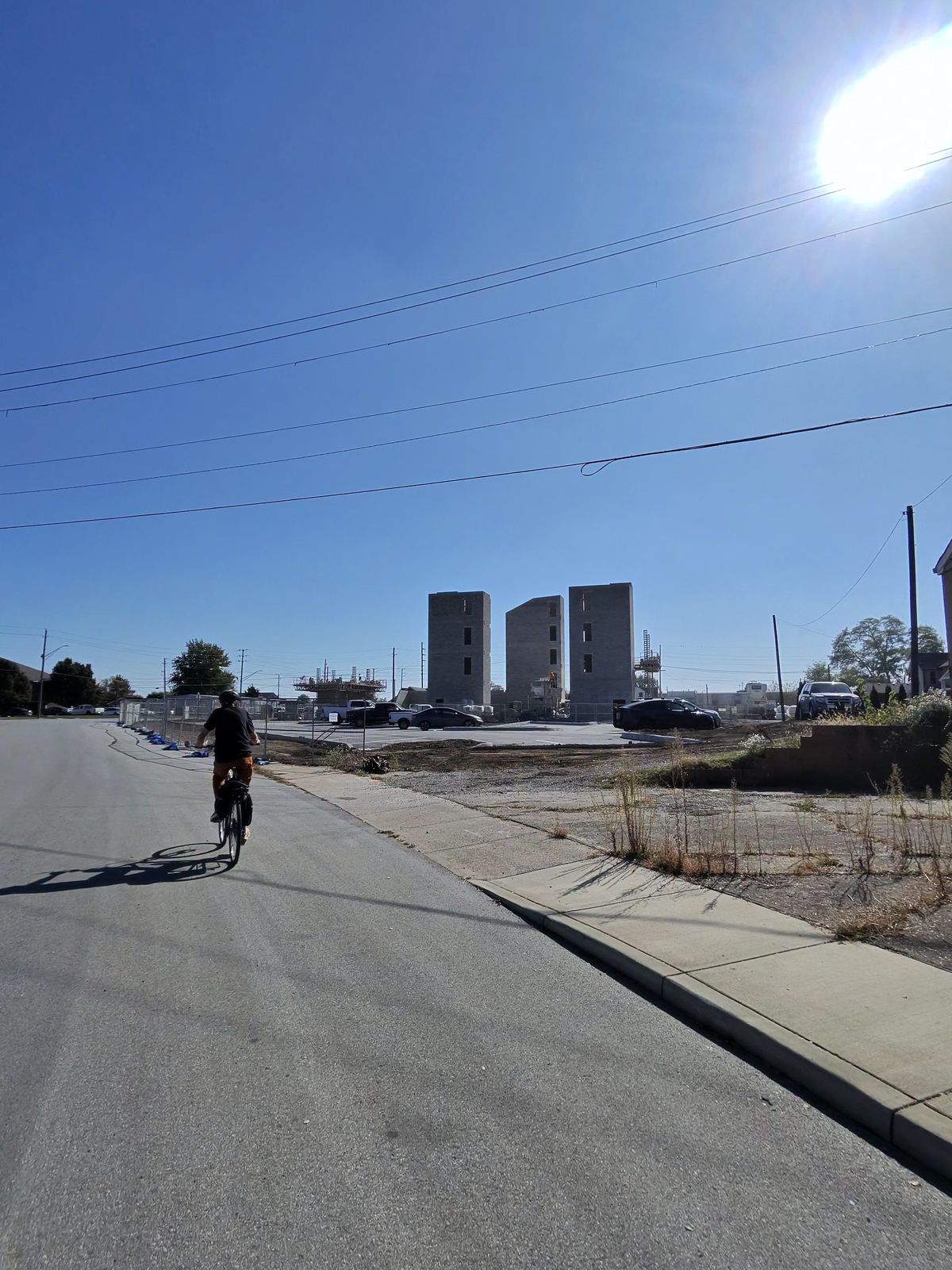 Some parts of our ride were on low-traffic streets.