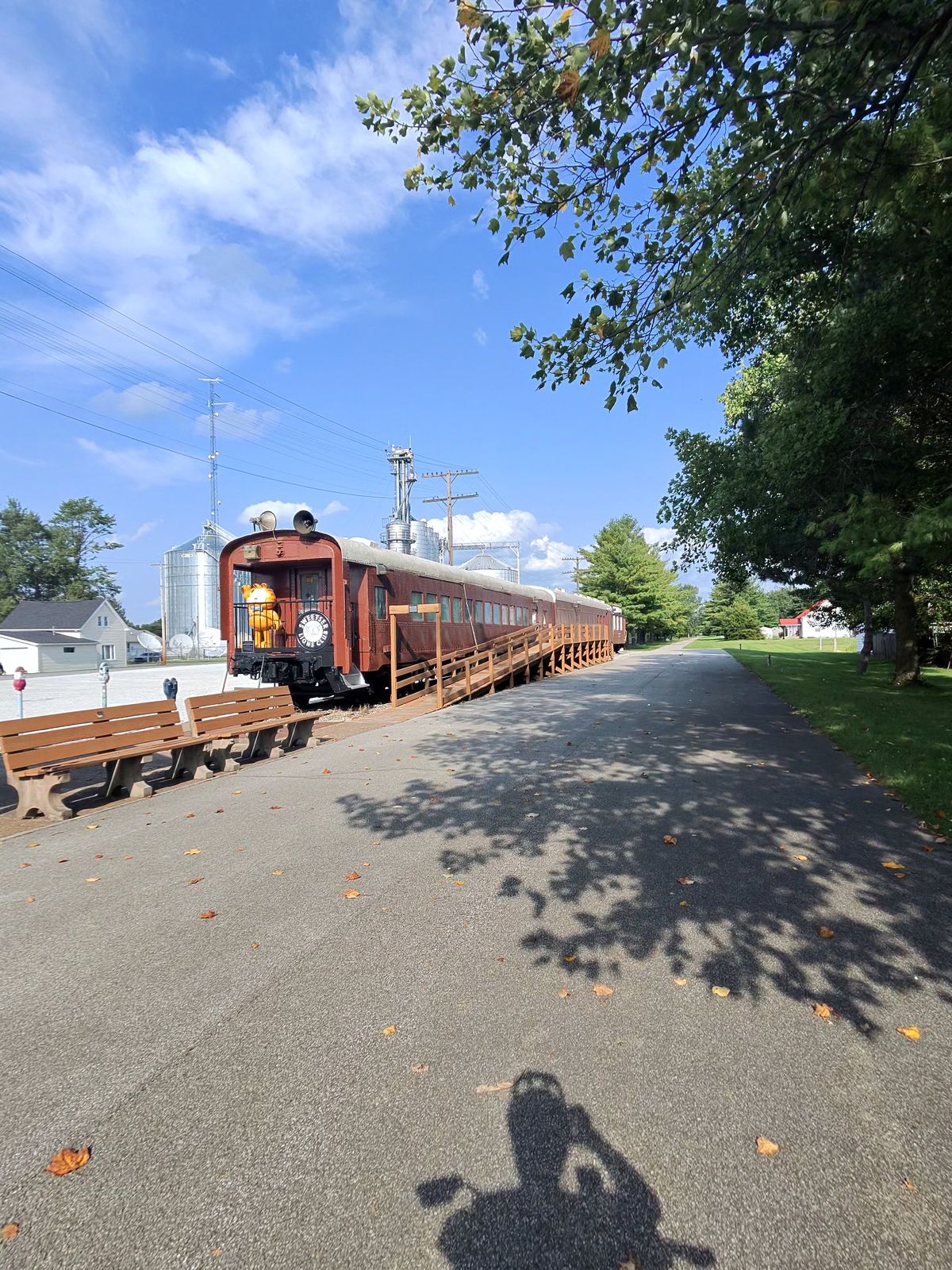 Sweetser had a little park and it paid tribute to the old Railroad that was this trail