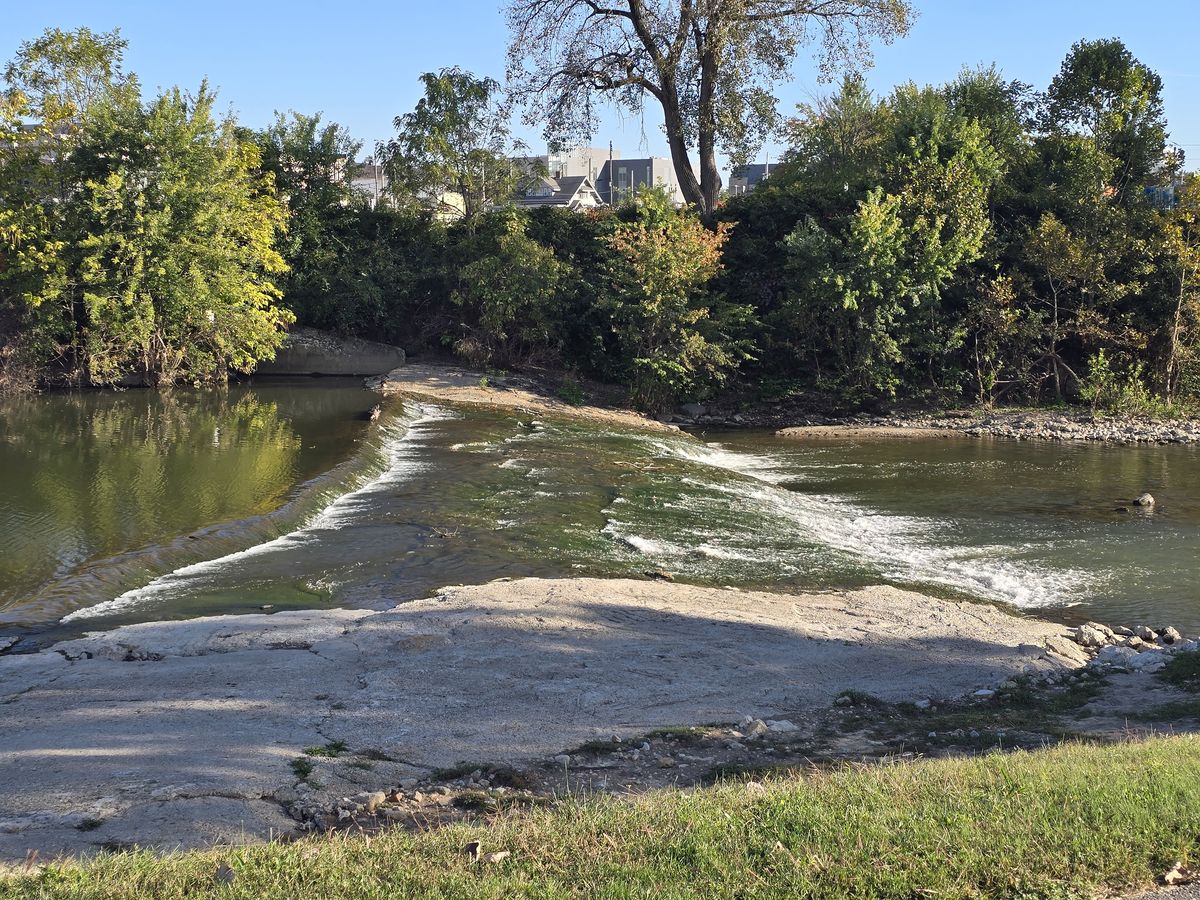 We couldn't figure out if this little spillway was natural or manmade.