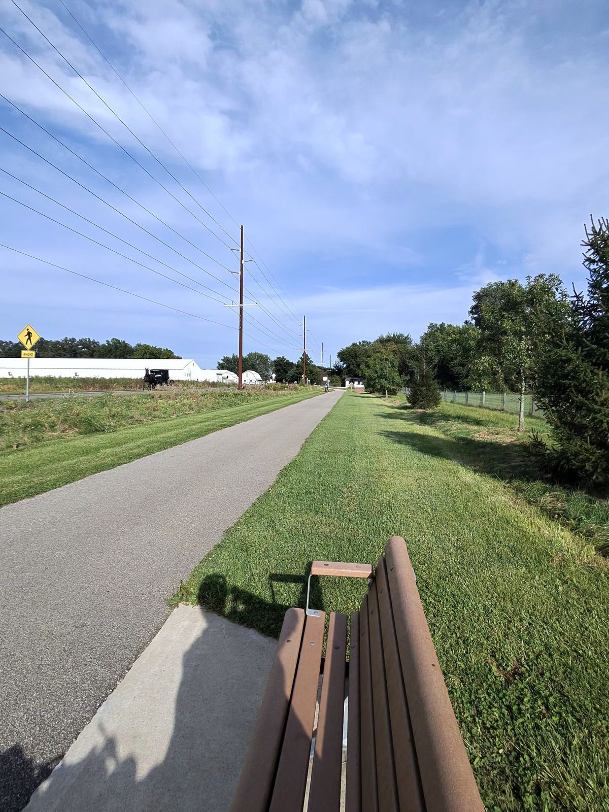 There were many spots with benches for taking a break.