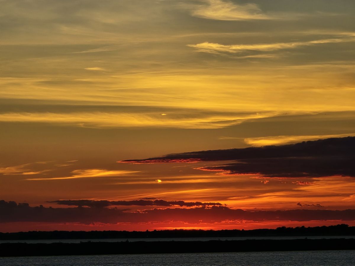 Then the sunset was over so we biked on.
