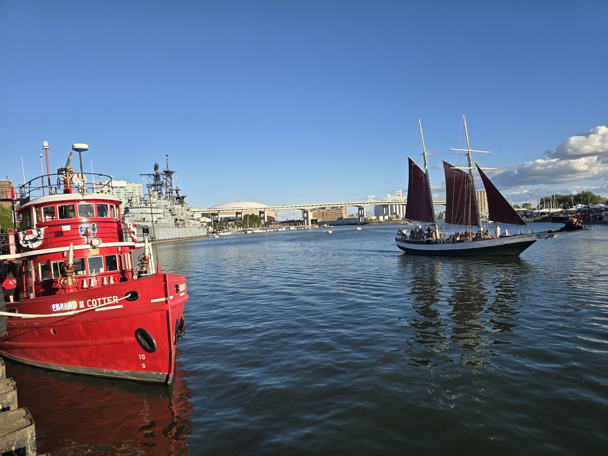 On the left is a 100+ year old fireboat that is still in active use.