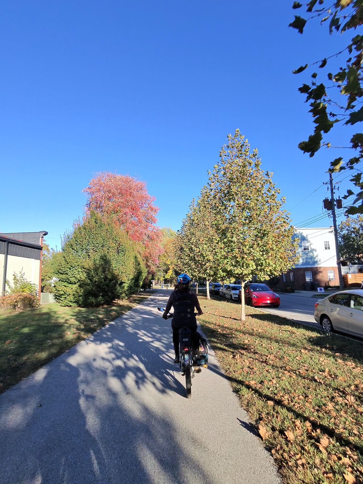 Starting out on the Pennsy Trail in Irvington.