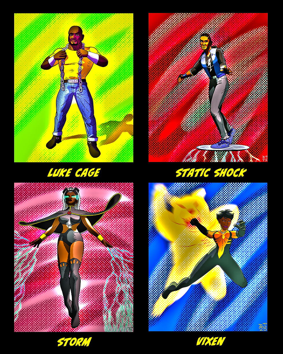 Thumbnail: Black & Powerful Stickers (12-Pack)