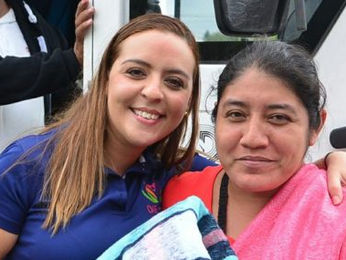Cobija DIF de BJ a familias de la colonia El Milagro