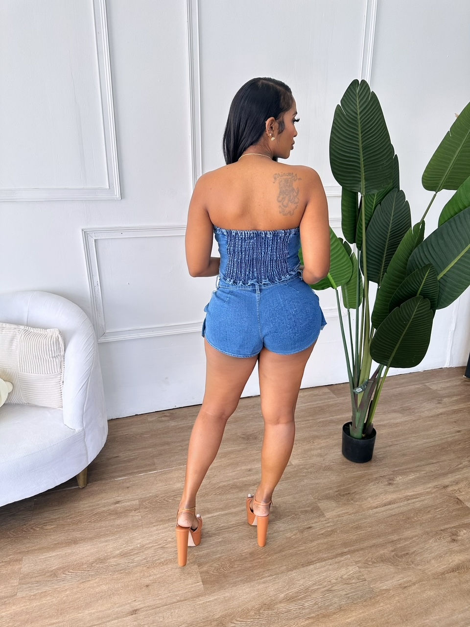 Thumbnail: Bella Denim Skort Set