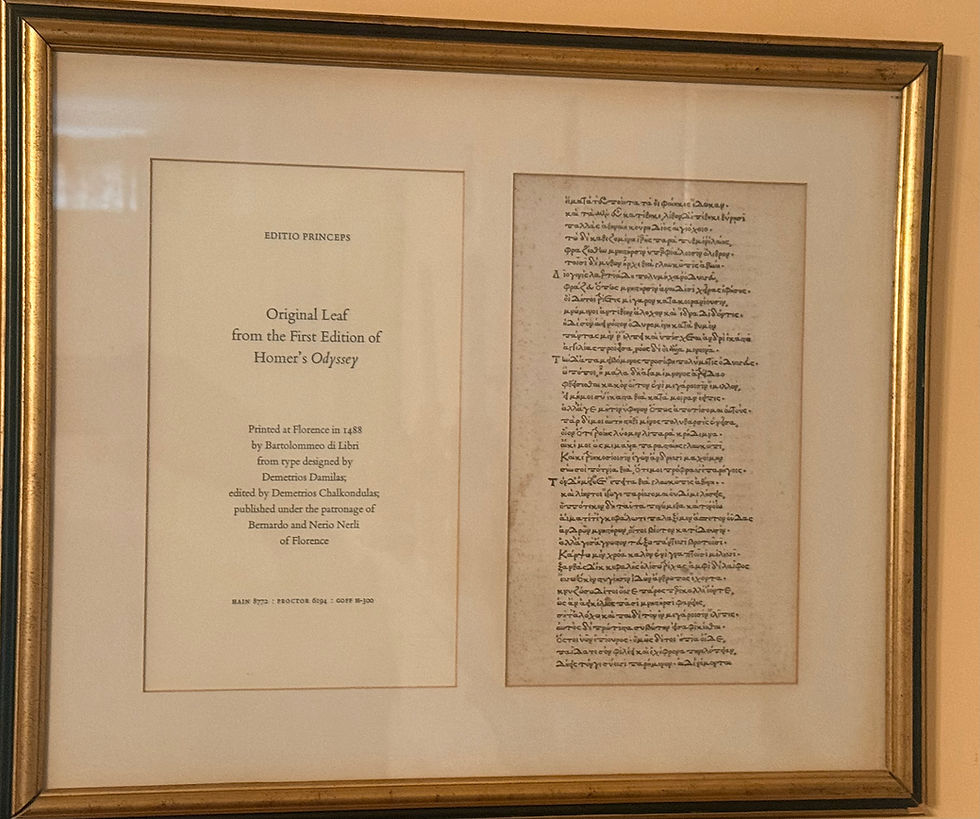 Page from the original printing from Homer's Odyssey, from Bumpa.