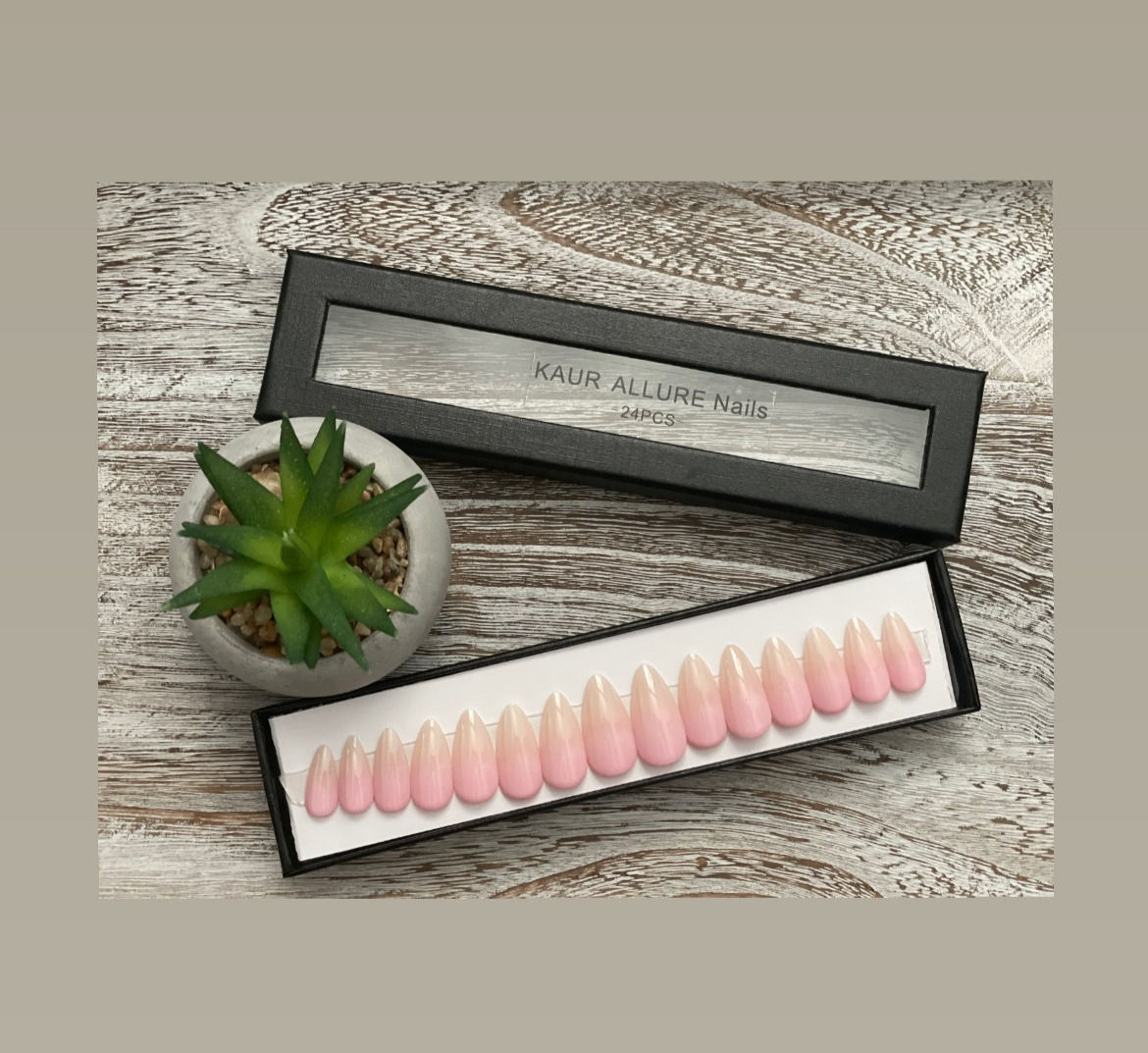 Gloss finish Press-on Nails-Ombre