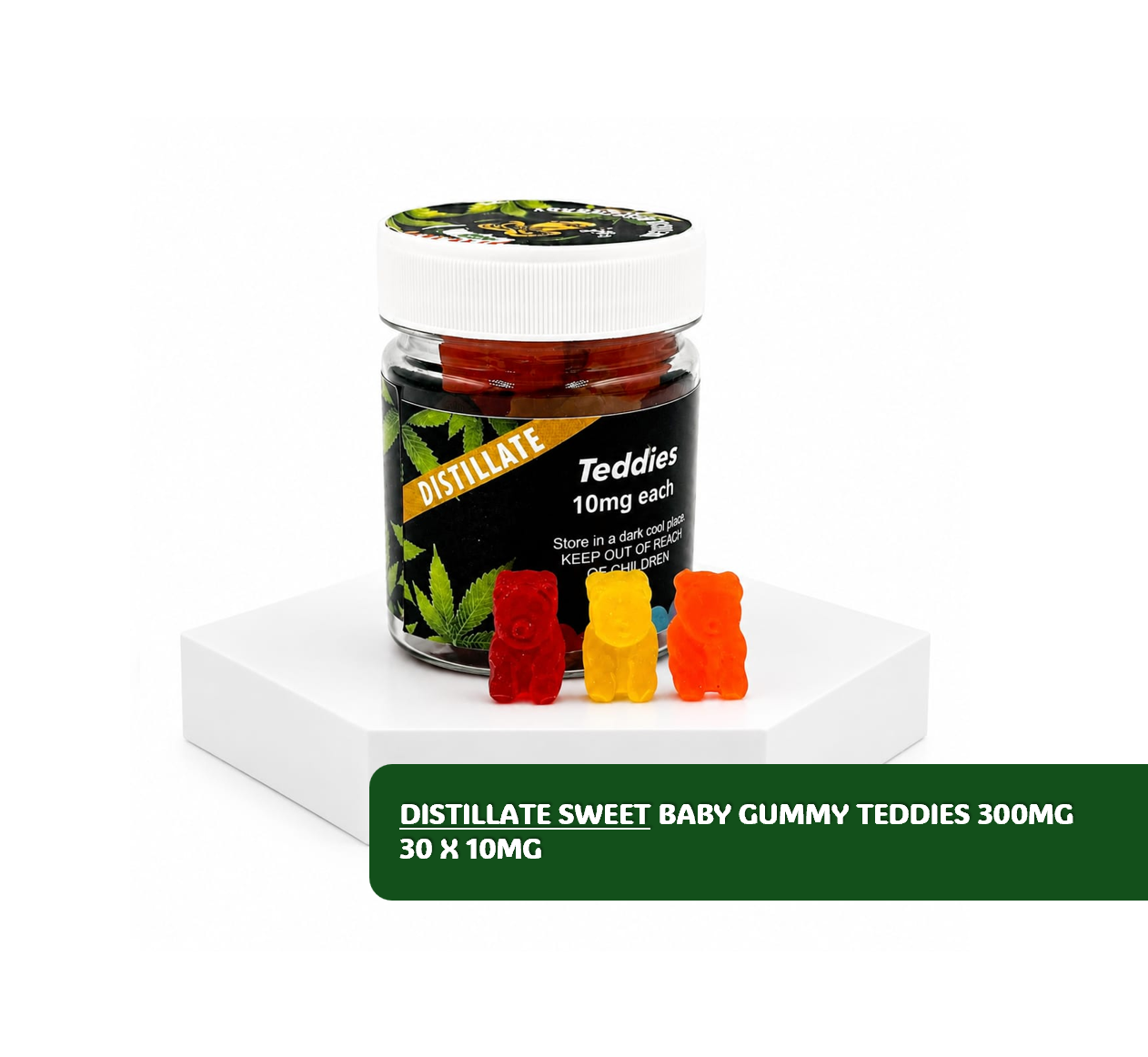 Distillate Sweet Baby Gummy TEDDIES - (30) 300mg - THC