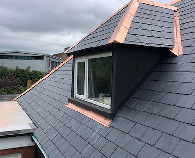 copper ridge on roof to prevent moss