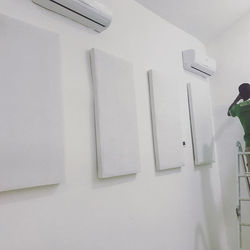 All white Audiovisual purpose built Stud