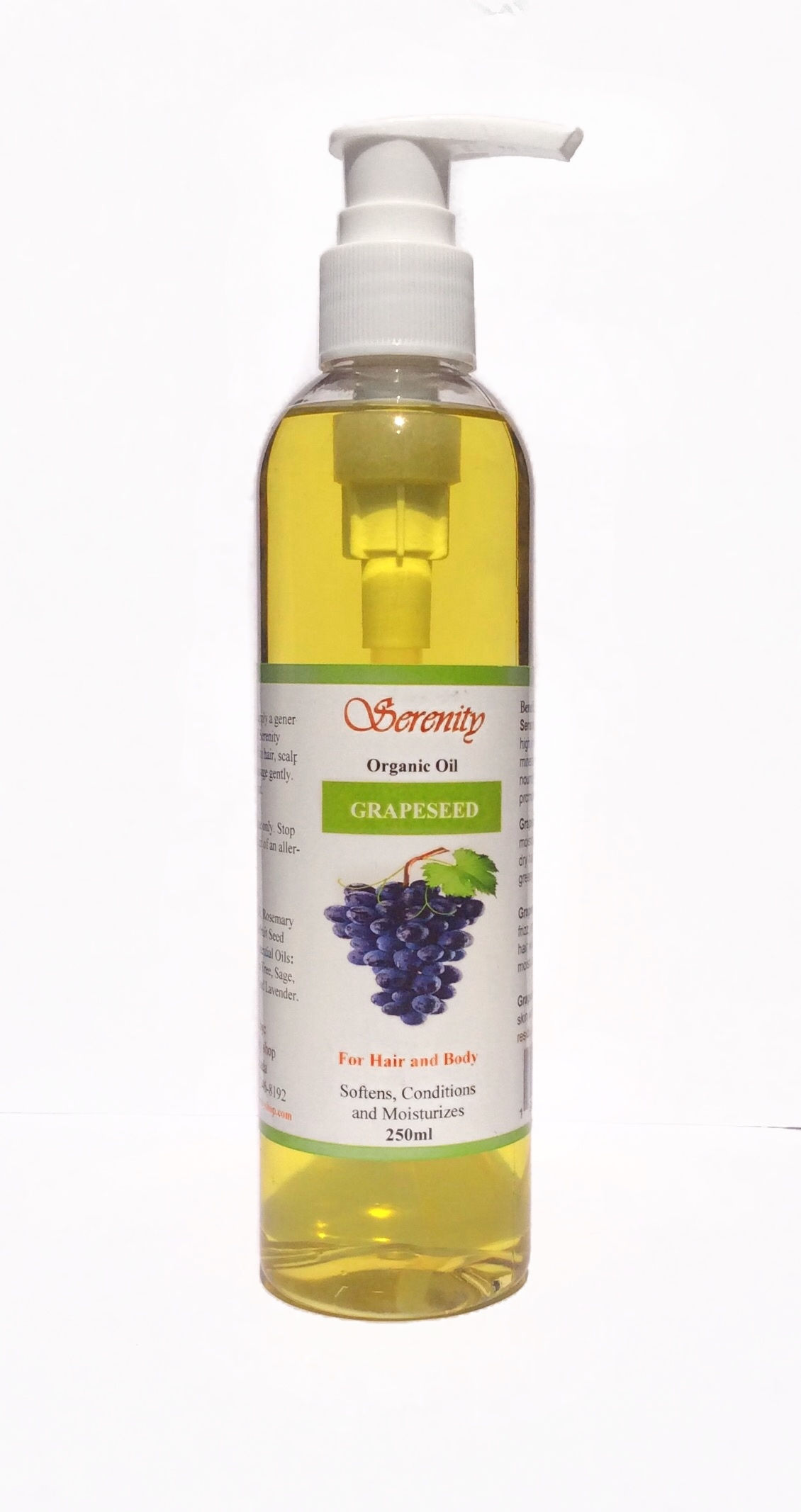 Serenity Organic Grape Seed Oil 8 oz