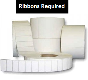 Blank thermal transfer stock labels on 1" cores