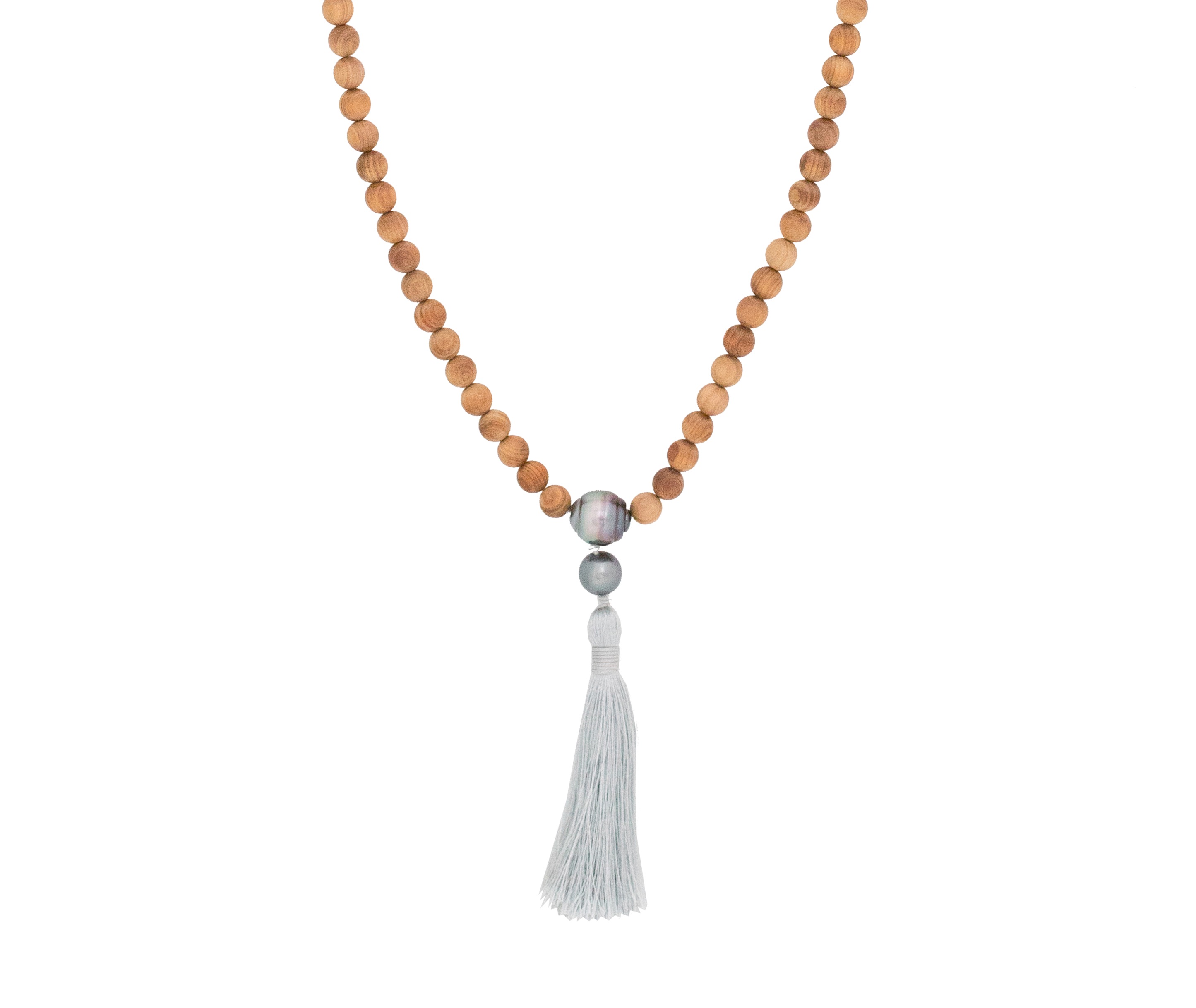 Tahitian Pearl & Sandalwood Mala
