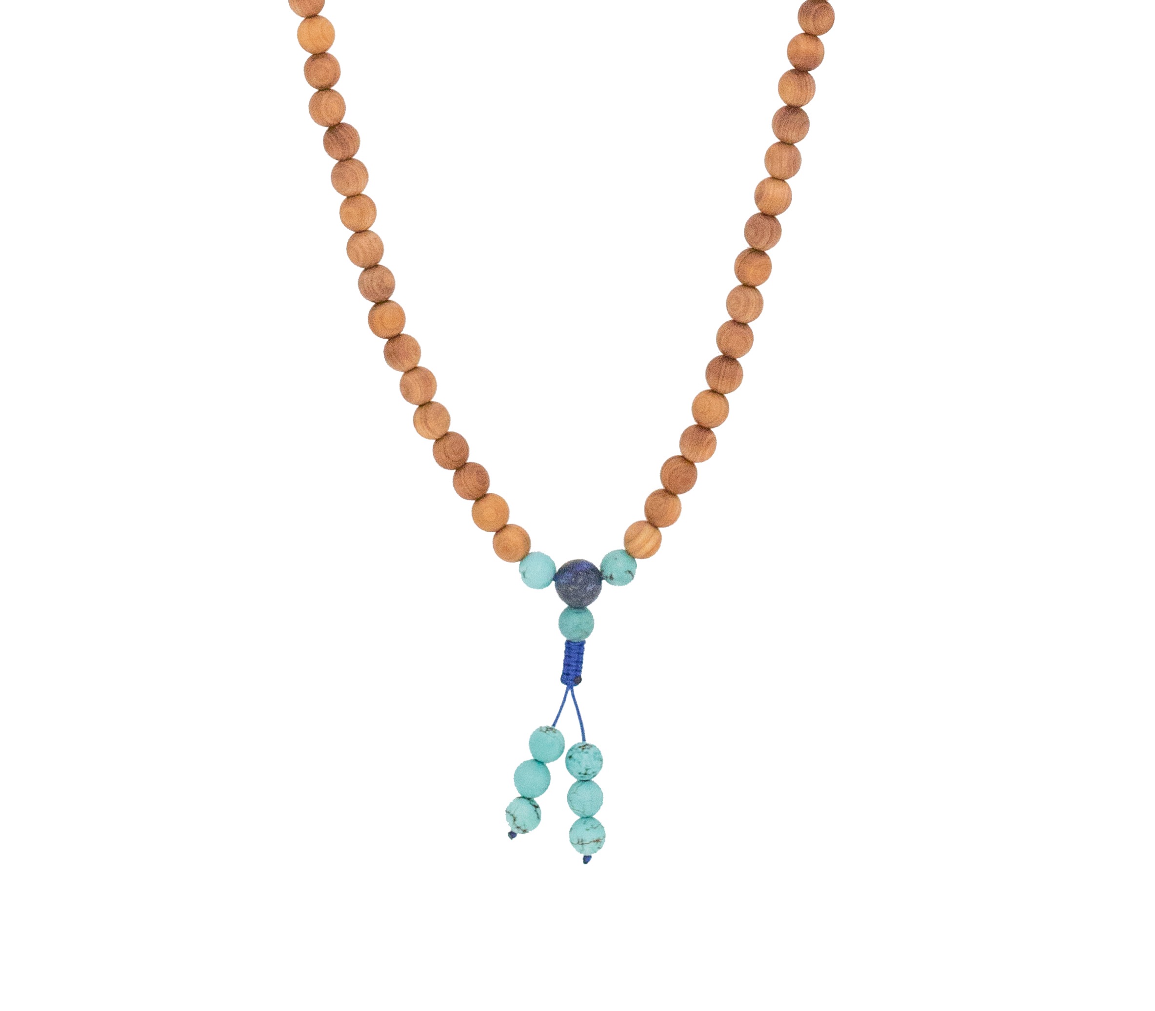 Turquoise & Sandalwood Mala
