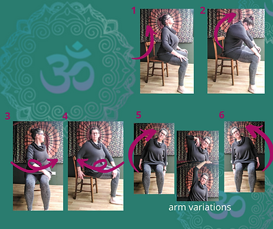 seated chair yoga six way stretch