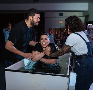 getting  water baptized at a church in staten island new york 