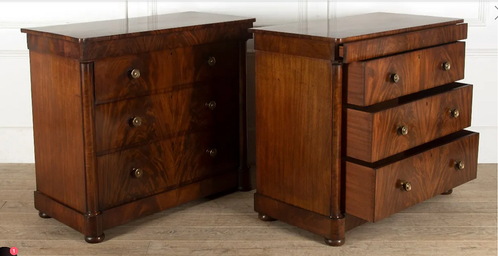 Thumbnail: Pair of Regency Mahogany Chest of Drawers