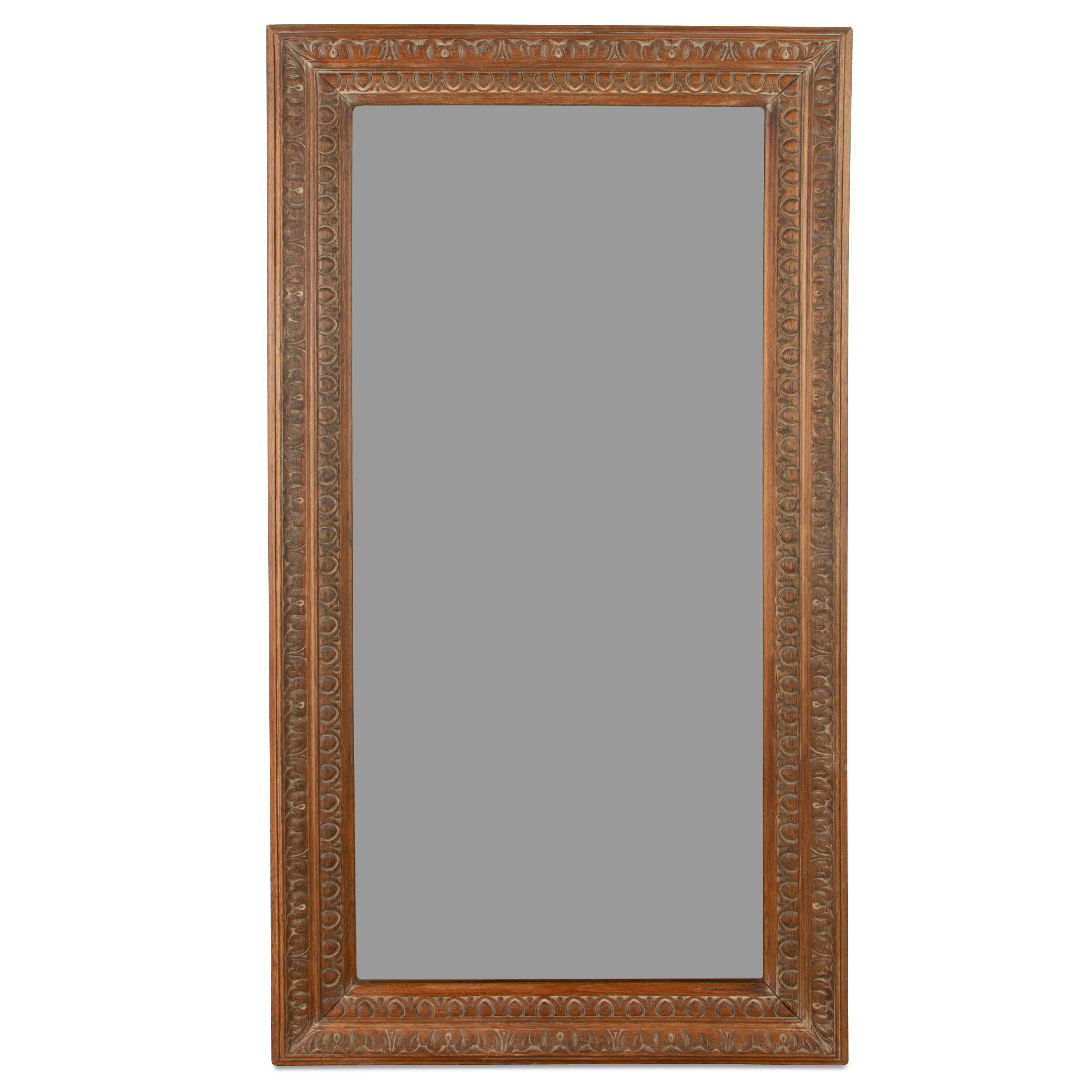 19th Century Large Oak Mirror