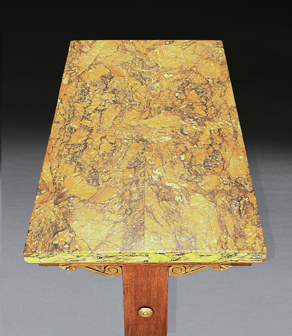Thumbnail: Regency Siena Marble, Oak & Giltwood Centre Table