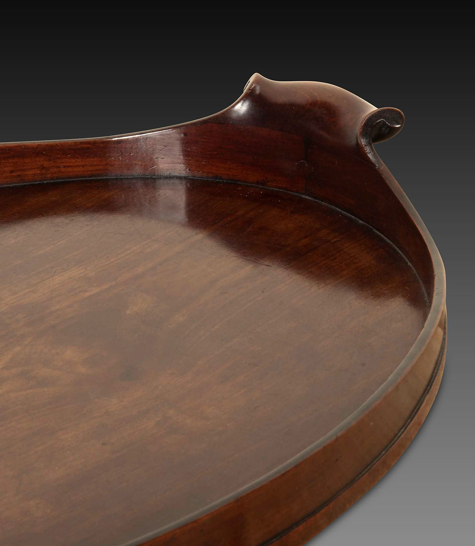Thumbnail: George III Mahogany Oval Tray