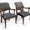 Thumbnail: A Broad Pair of C19th Mahogany Open Arm Chairs