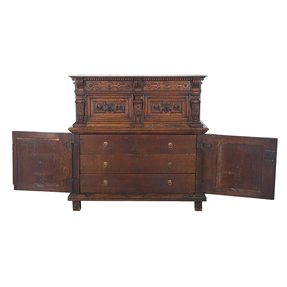 Thumbnail: Rare C17th Oak Enclosed Chest