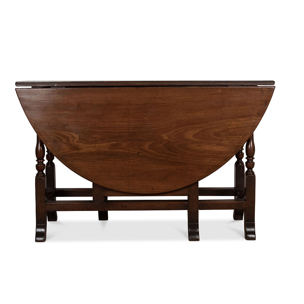 Thumbnail: Geo II Walnut Drop Flap Dining Table